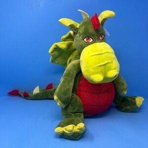 Teddy Mountain Dragon Plush Mythical Stuffed Animal Toy Back Pouch Wings Spikes‎